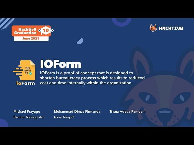 IOForm - Full Stack JavaScript Bootcamp Portfolio
