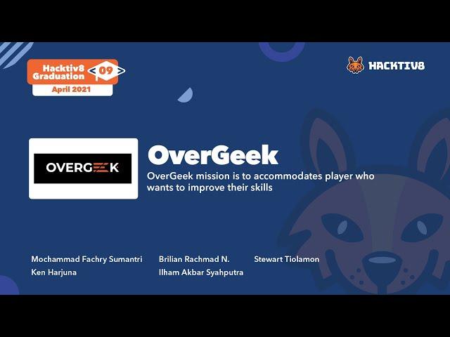 OverGeek - Full Stack JavaScript Bootcamp Portfolio